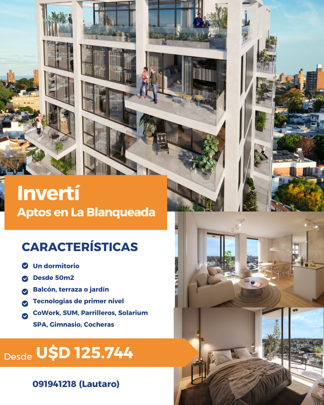 Apartamentos en La Blanqueada (1D) - Imagen 1