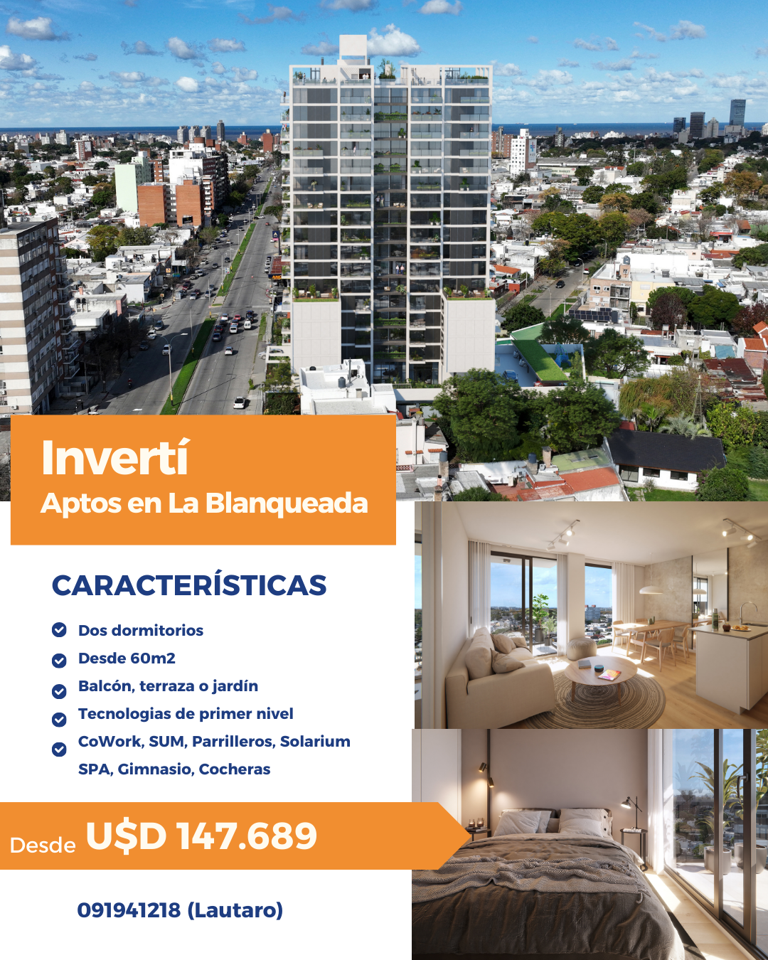 Apartamentos en La Blanqueada (2D) - Imagen 1