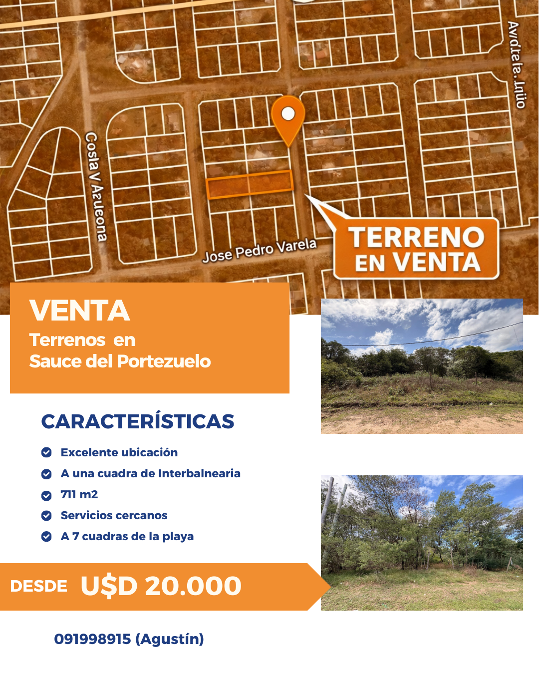 Se venden terrenos en Sauce de Portezuelo